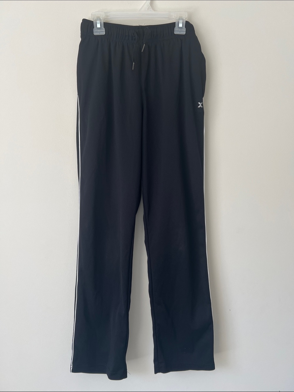Xersion Black Joggers with White Side Stripe